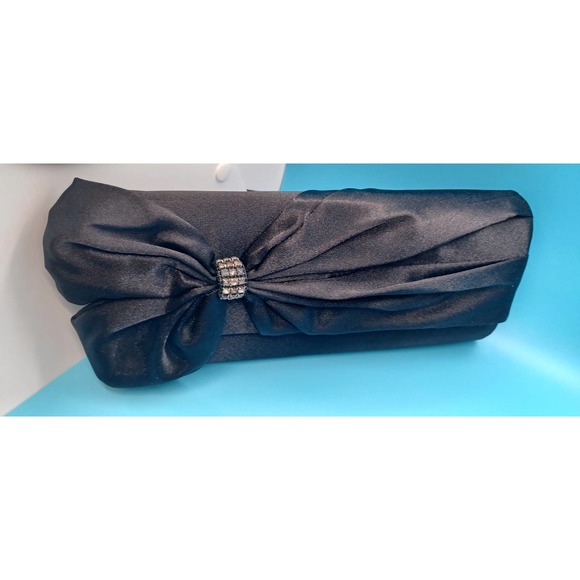 NEW Gunne Sax Black Purse Handbag Clutch Designed by Jessica McClintock - Picture 4 of 14